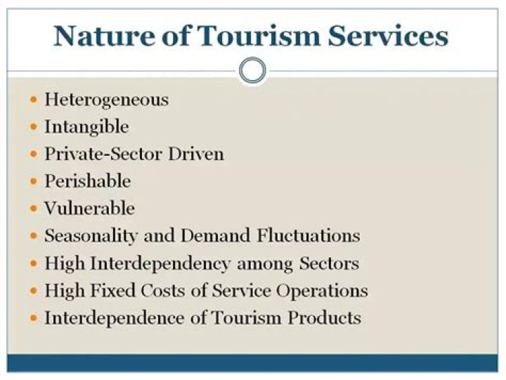What are examples of tourism services?