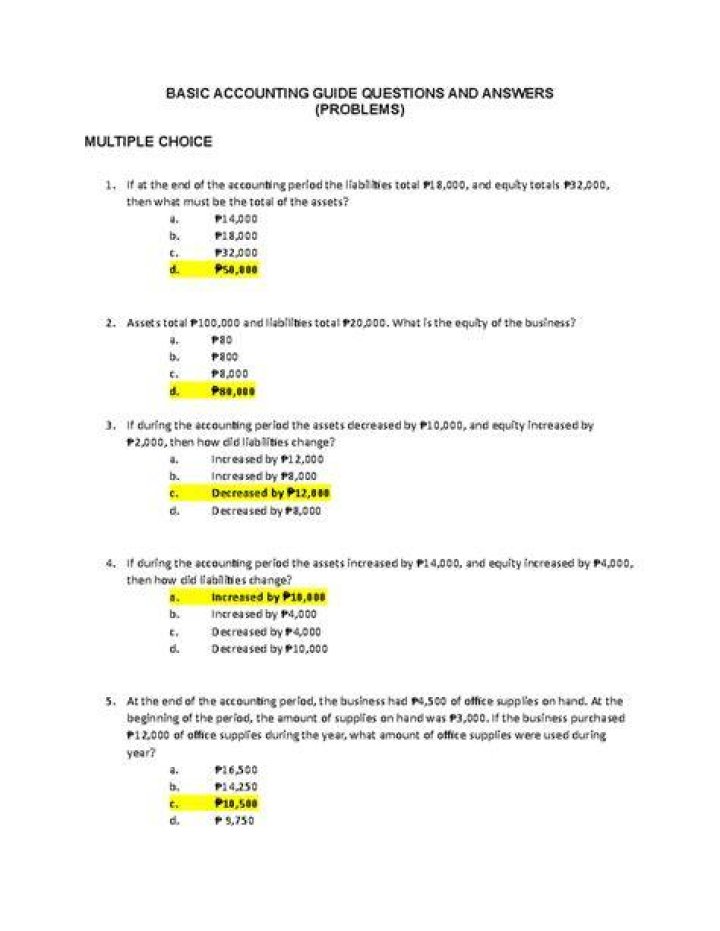 What are financial accounting questions?