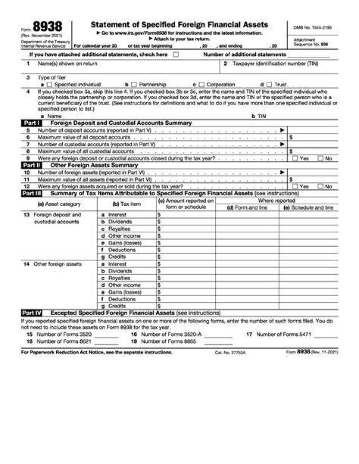 What are foreign assets on Form 8938?