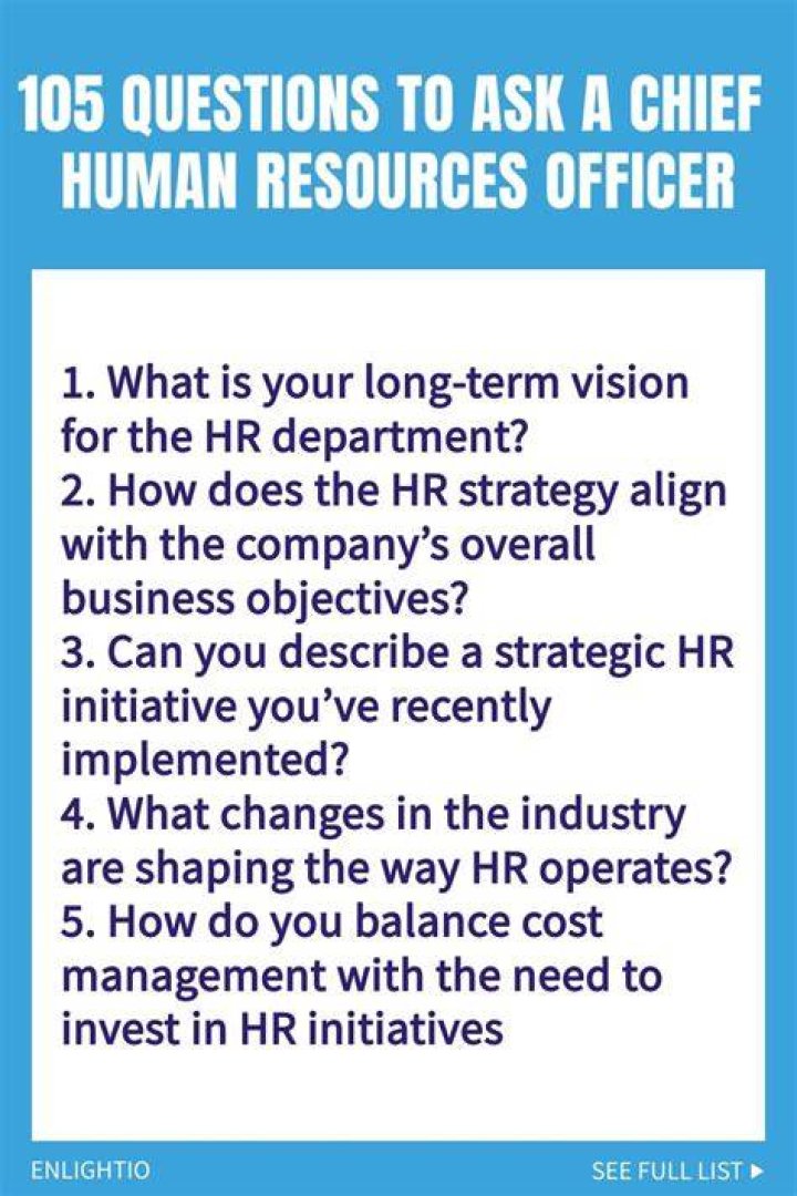 What are good questions to ask human resources?