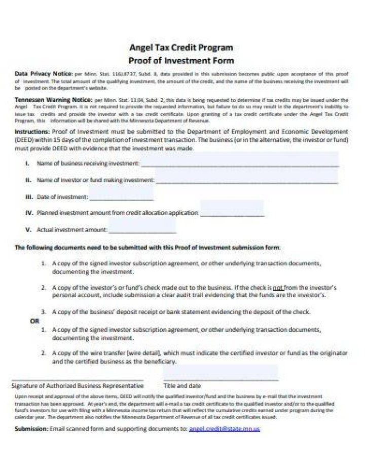 What are investment proof documents?