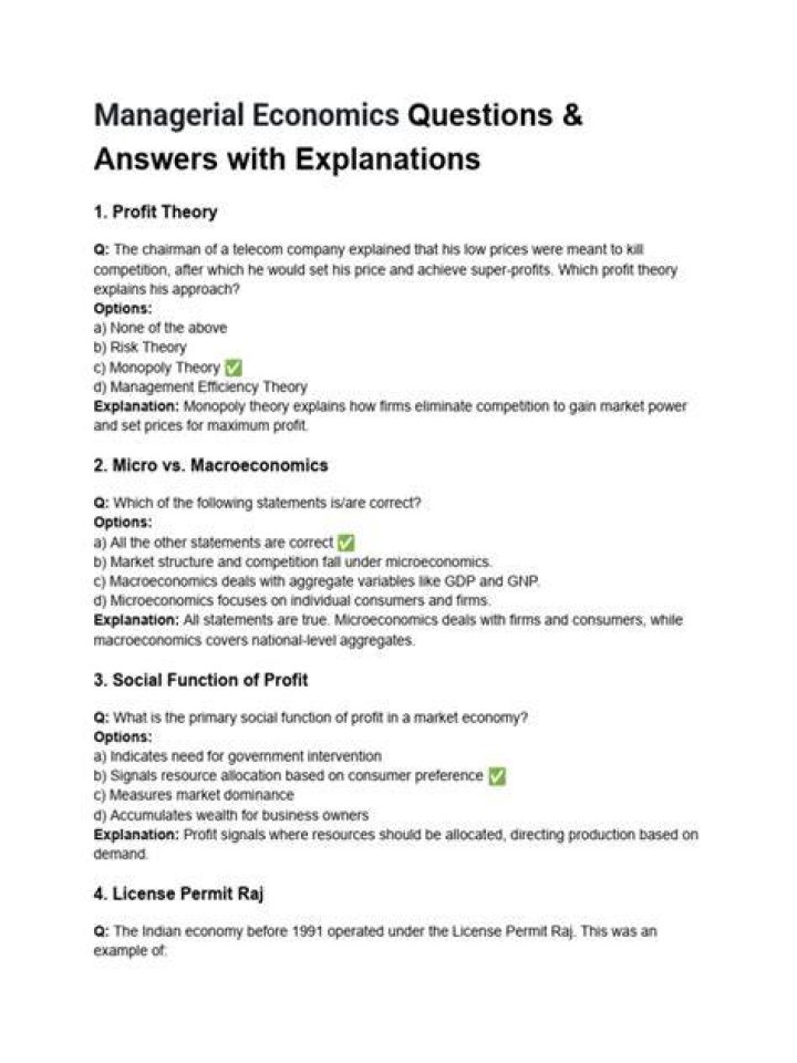 What are managerial questions?