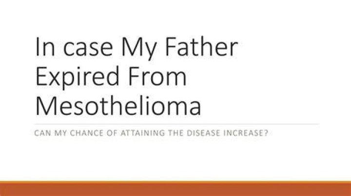 What are my chances of getting mesothelioma?