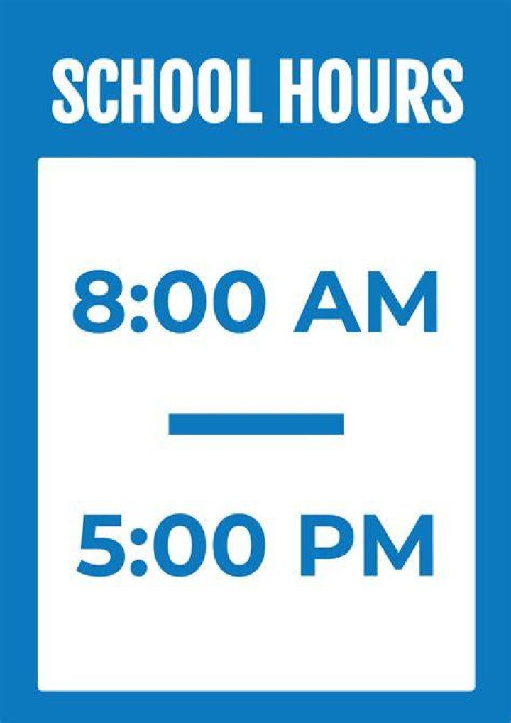 What are normal school hours?