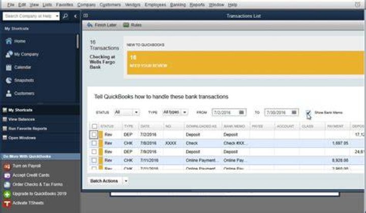 What are QBO posting transactions?