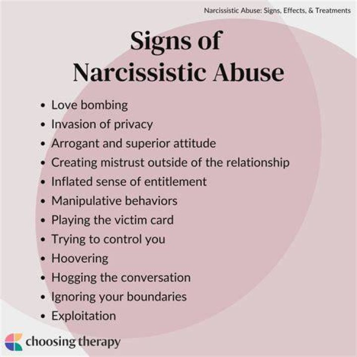What are signs of narcissistic abuse?