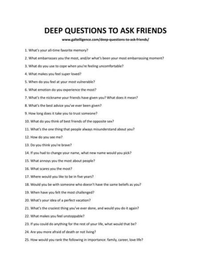 What are some deep questions to ask your friends?
