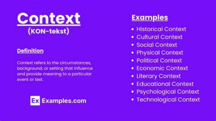 What are some examples of contexts?