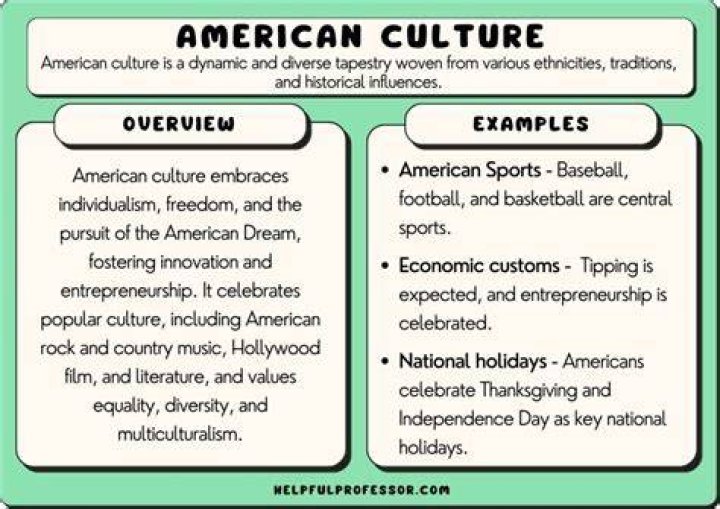 What are some examples of customs in the US?