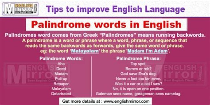 What are some palindrome sentences?