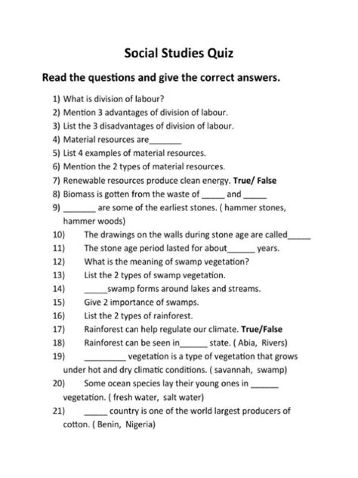What are some social questions?