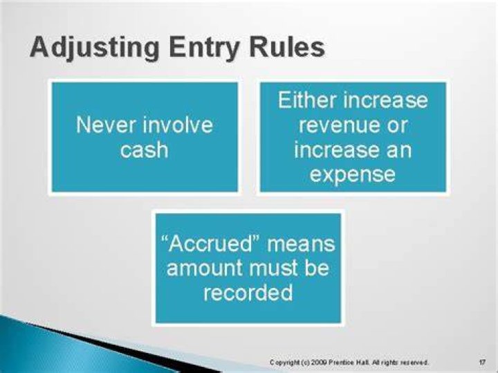 What are the 3 adjusting entry rules?