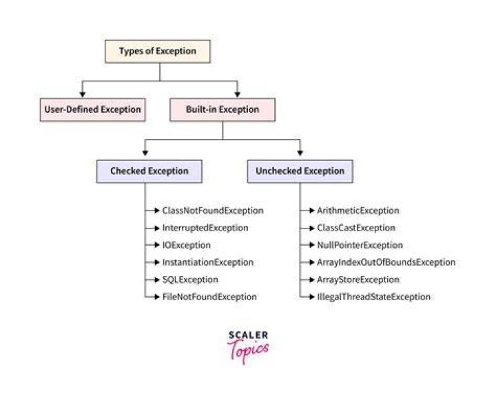 What are the 3 types of exceptions?