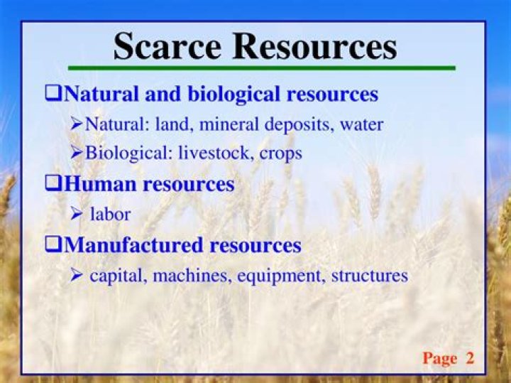 What are the 4 scarce resources economics?