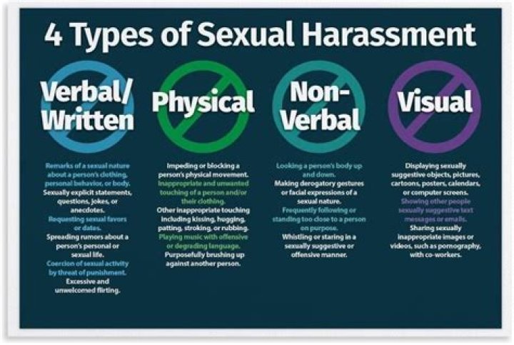 What are the 4 types of harassment?