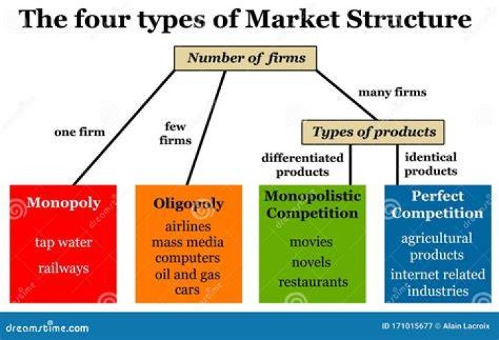 What are the 4 types of market structure?