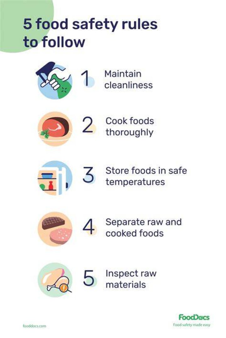 What are the 5 food safety rules?