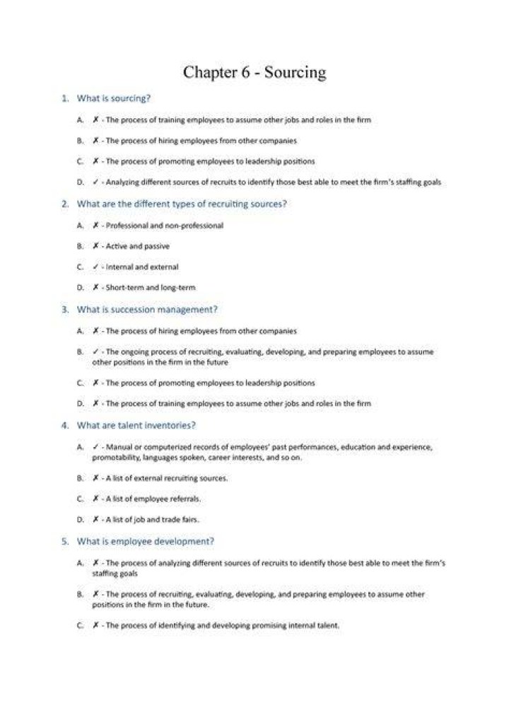 What are the 6 sourcing questions?
