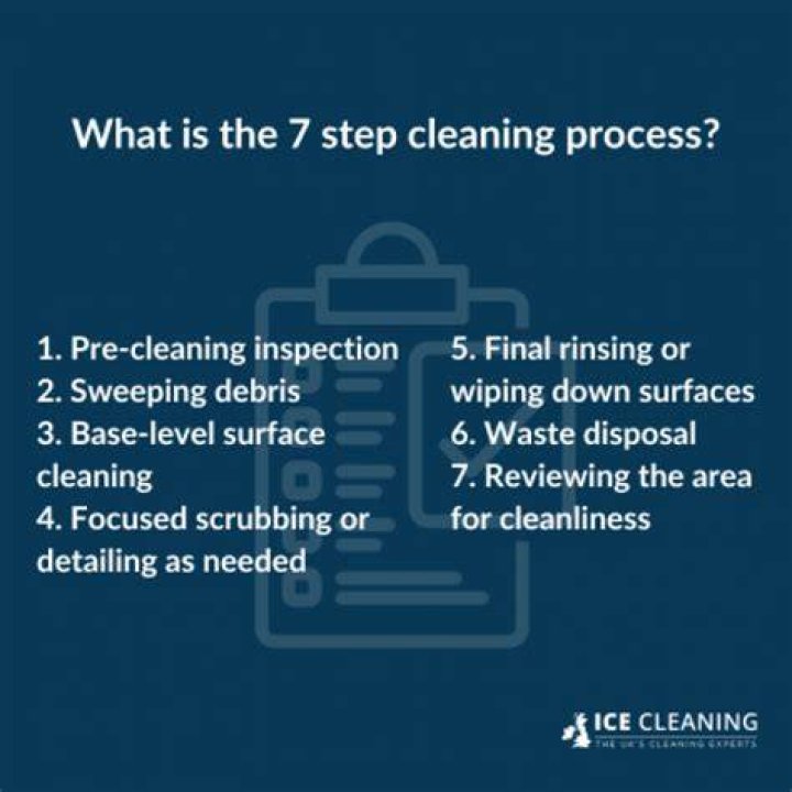 What are the 7 steps of cleaning?