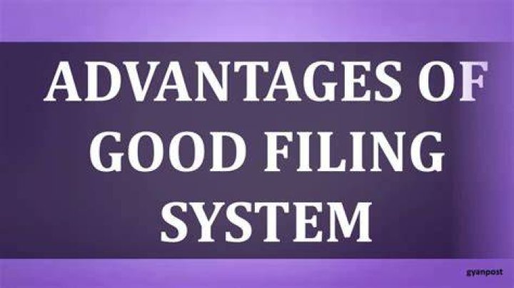 What are the advantages of a good filing system?