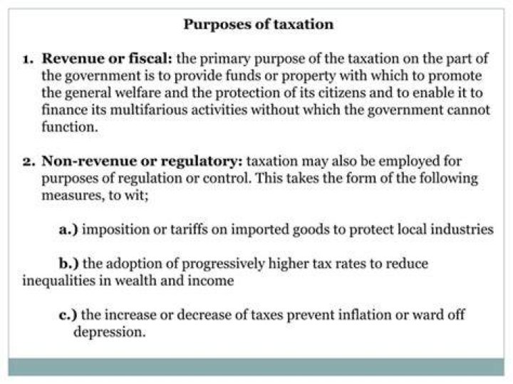 What are the basic justification for taxation?