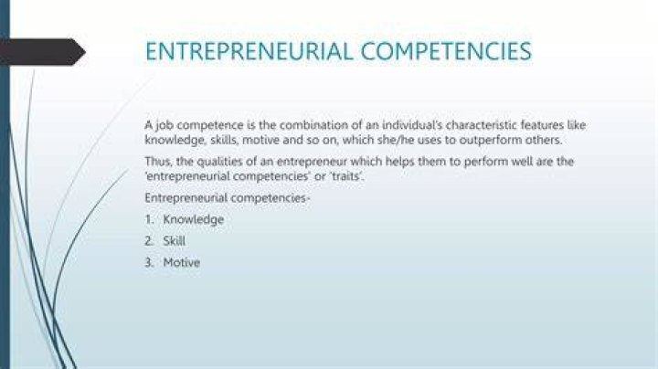 What are the competencies of an entrepreneur?