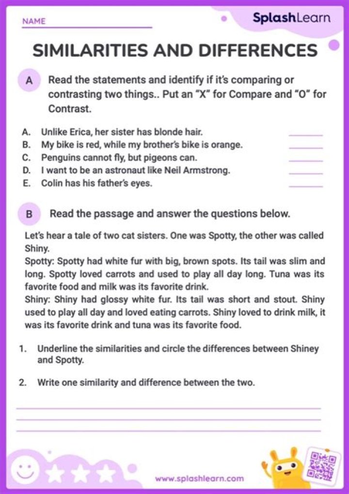 What are the differences in similarities?