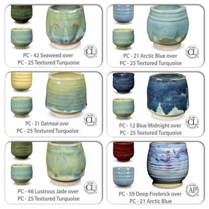 What are the different types of pottery glazes?