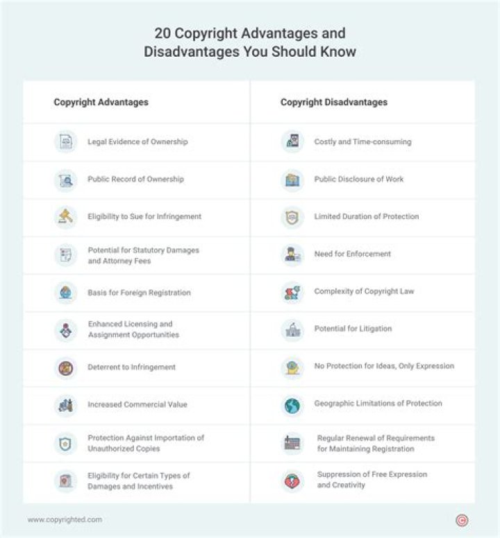 What are the disadvantages of copyright?