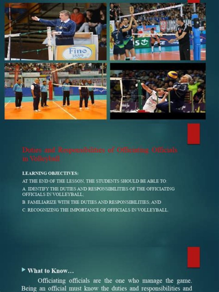 What are the duties in volleyball?