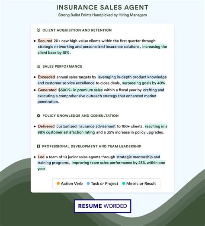What are the duties of an insurance sales agent?