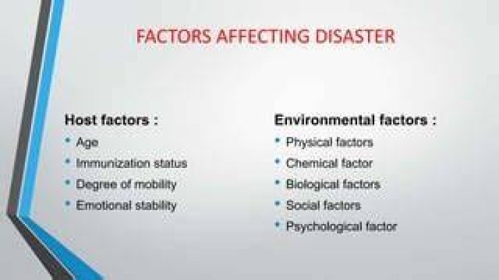 What are the factors affecting the disaster?