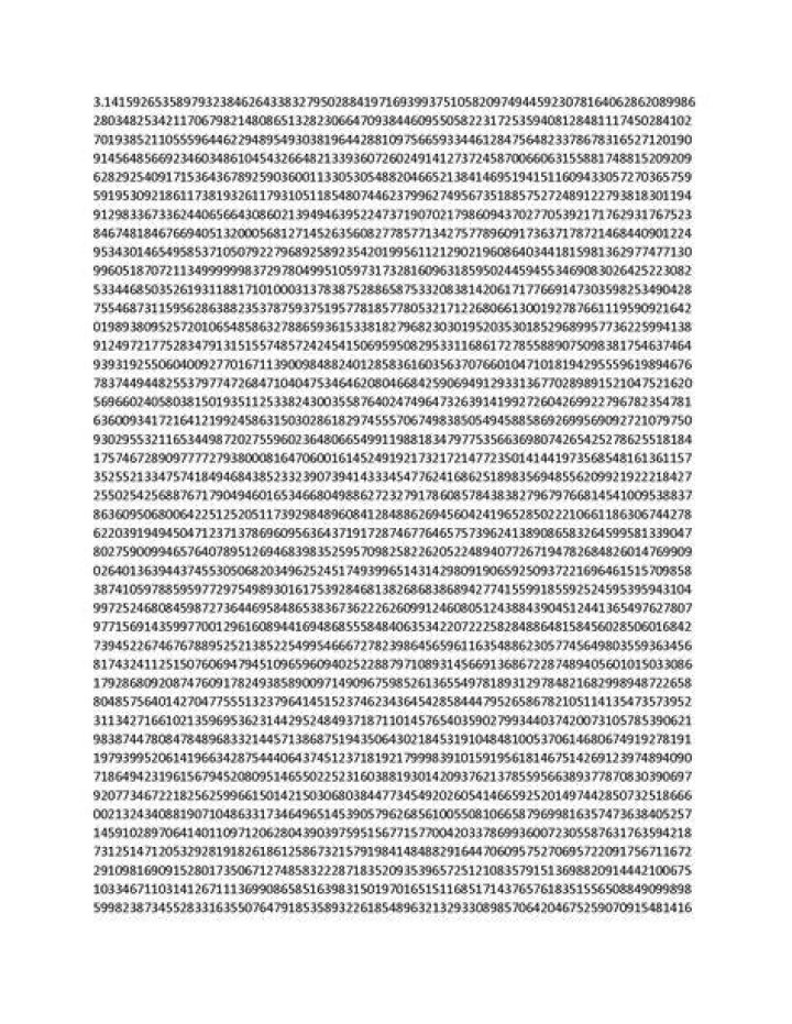What are the first 5000 digits of pi?