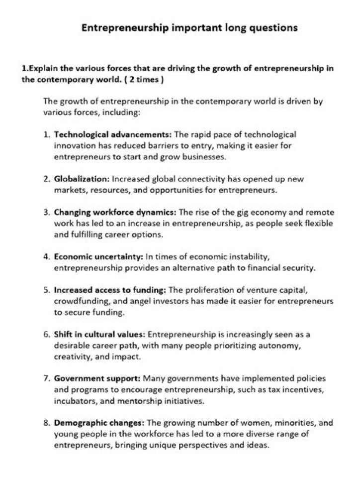 What are the forces that are driving the growth of entrepreneurship?