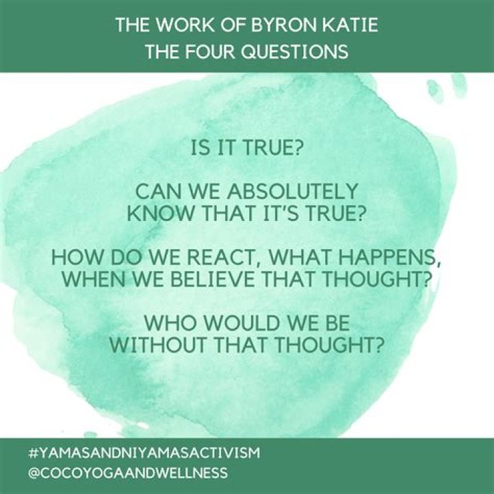 What are the Four questions byron Katie asks?