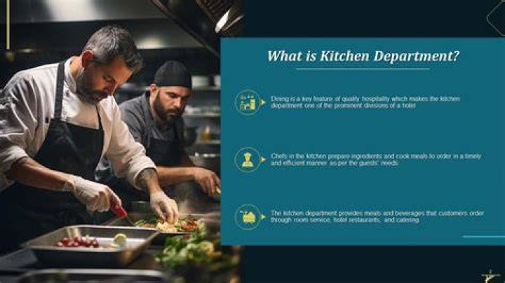 What are the functions of kitchen department?