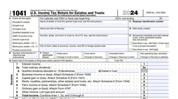 What are the instructions for IRS Form 1041?