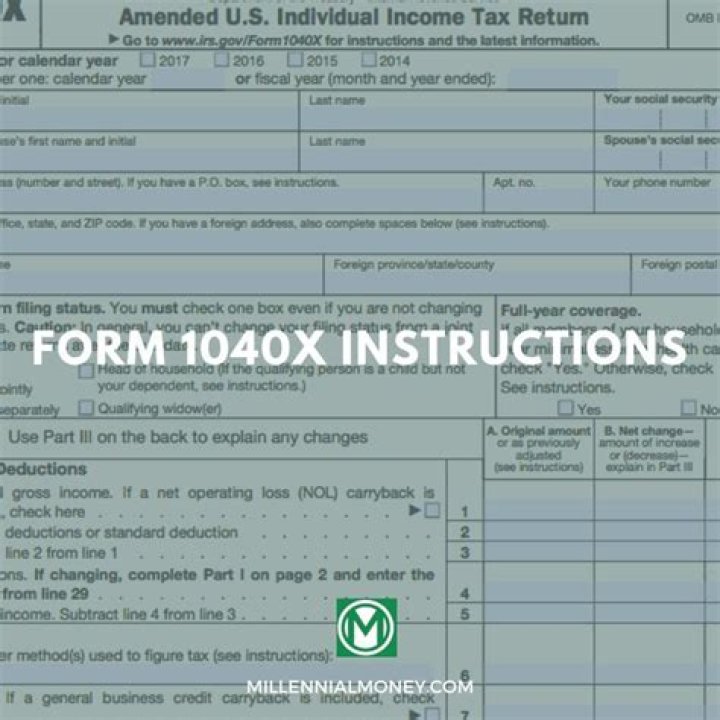 What are the instructions for the Form 1040X?