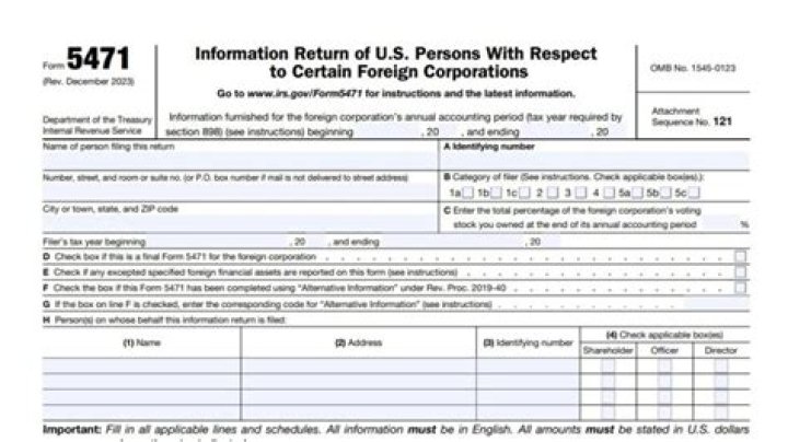 What are the instructions for the Form 5471?