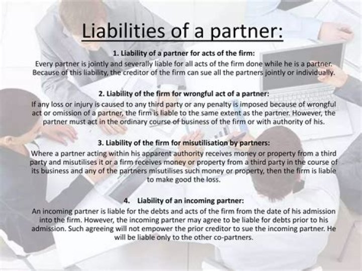 What are the liabilities of partners in a partnership?