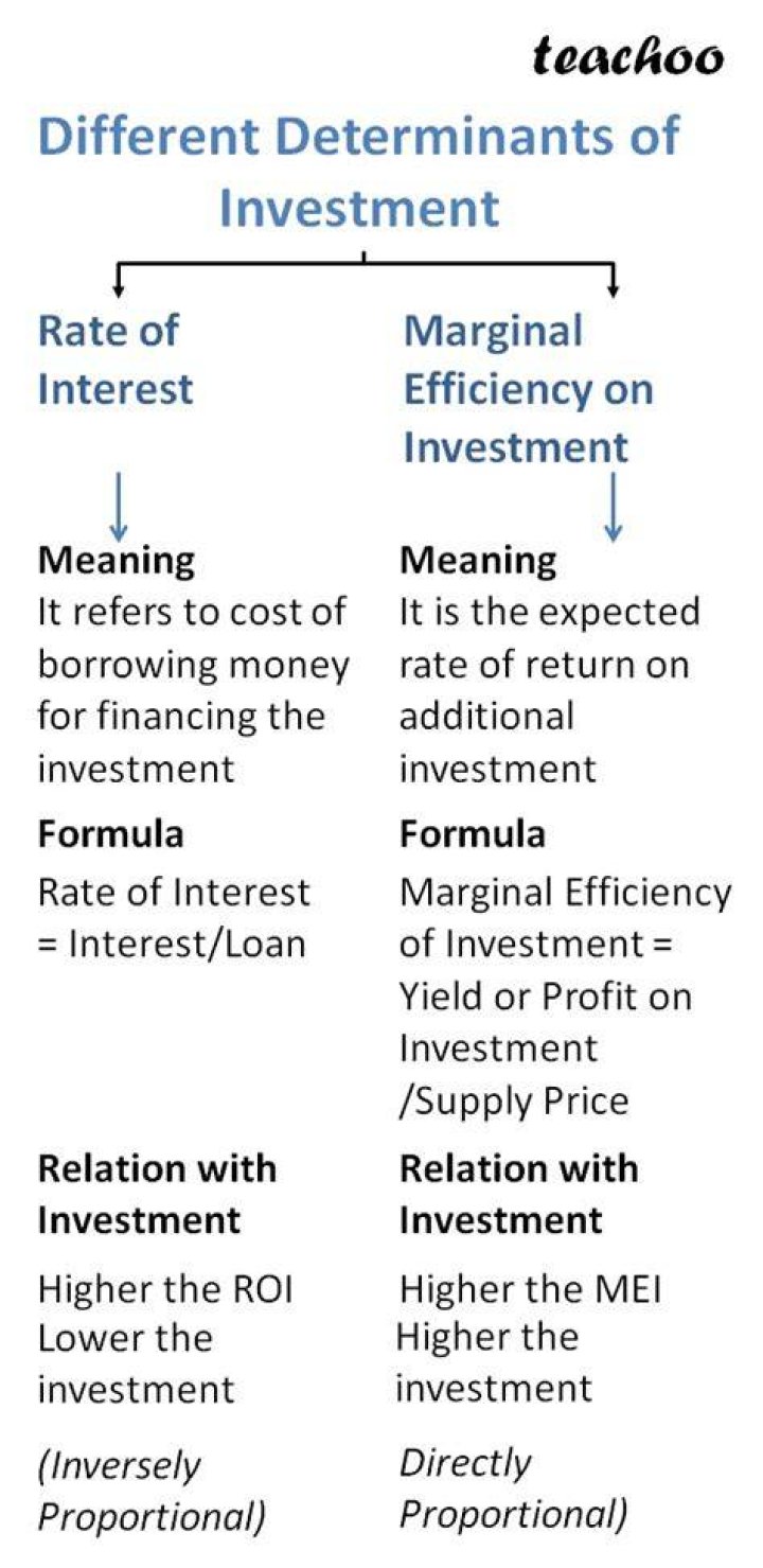 What are the main determinants of investment?