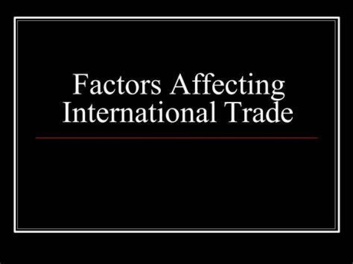 What are the main factors affecting international trade?