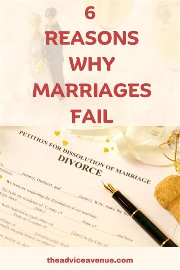 What are the main reasons marriages fail?