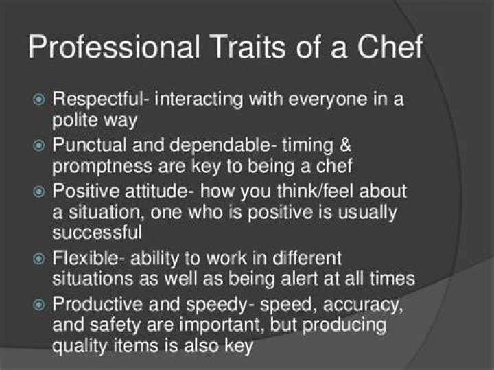 What are the qualities of a good chef?