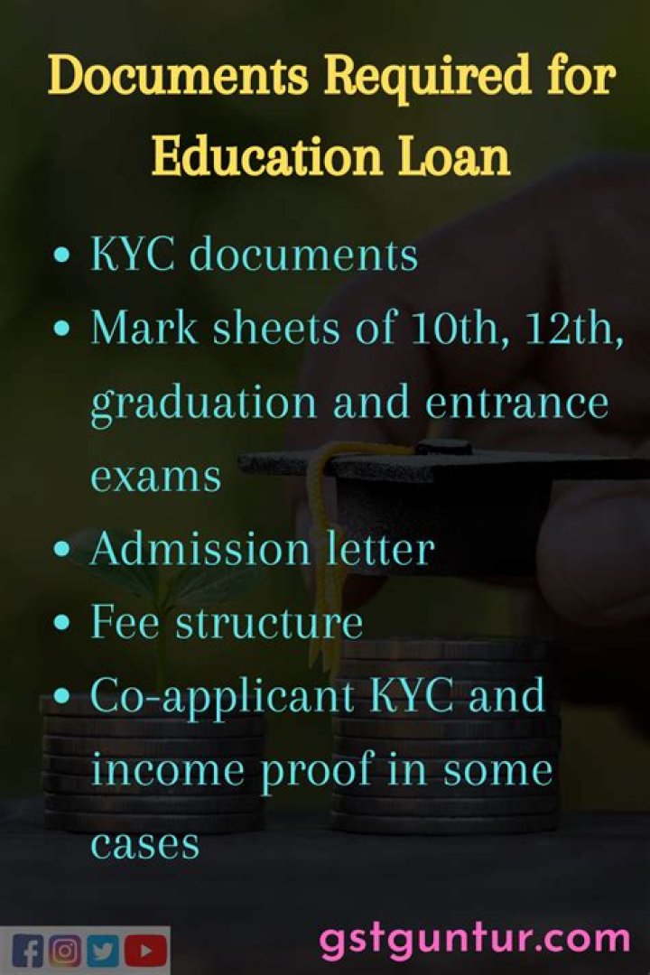 What are the requirements of education loan?