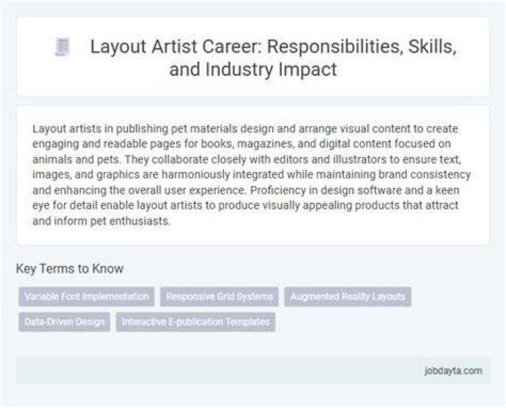 What are the responsibilities of a layout artist?