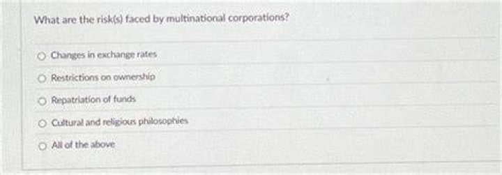 What are the risk faced by multinational corporations?