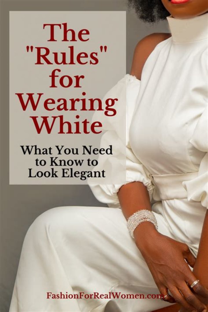 What are the rules about wearing white?