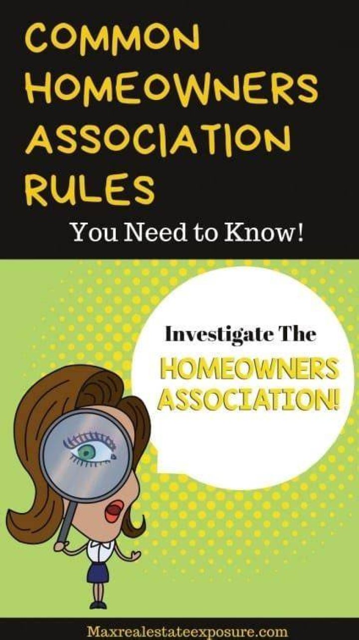 What are the rules of a homeowners association?