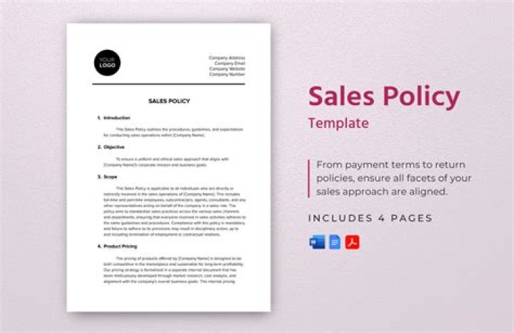 What are the sales policies?